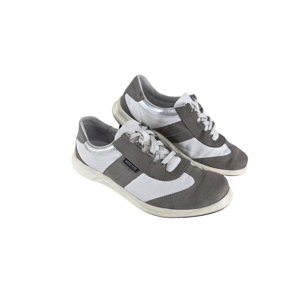 Mephisto Runoff Womens 7.5 EUR 5 Gray Leather Air Jet Comfort Sneakers Walking